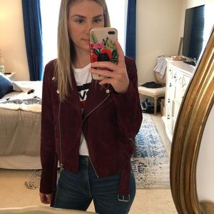 Vigoss Maroon 100% Leather Jacket